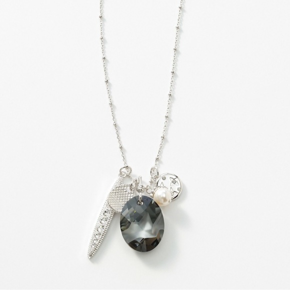 Touchstone Crystal Jewelry - EUC Touchstone Swarovski Crystal Kaputt Charm Pendant, Silver